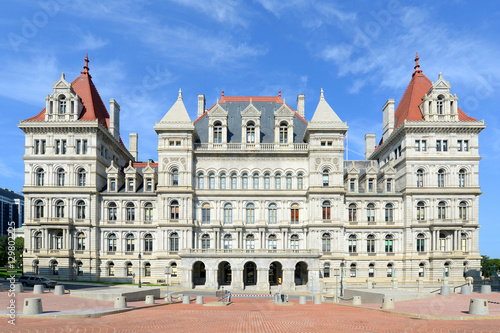 New York State Capitol, Albany, New York, USA. This building was built with Romanesque Revival and Neo-Renaissance style in 1867.