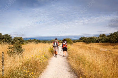 Pilgrimns along the way of St. James