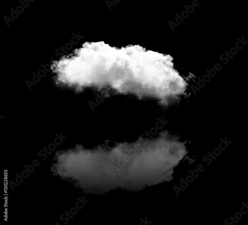 Cloud over black background