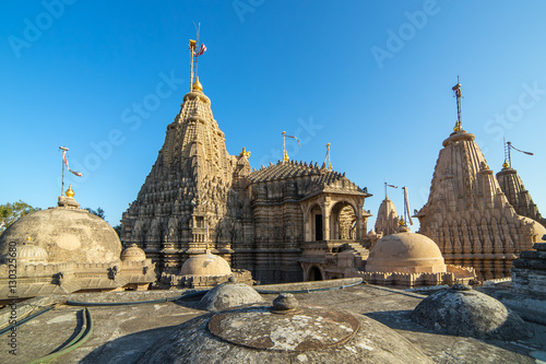 Jain temples on top of Shatrunjaya hill. Palitana (Bhavnagar district), Gujarat, India