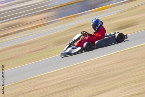 Youth Go Kart Racer on Track