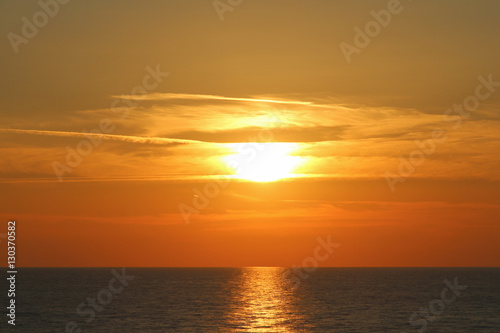 Sunset on the sea.