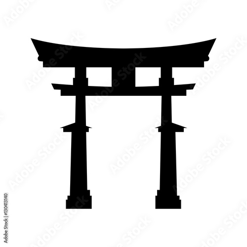 Japanese pagoda temple icon vector illustration graphic design