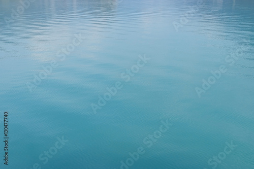 Clean and clear turquoise water in a lake in Switzerland