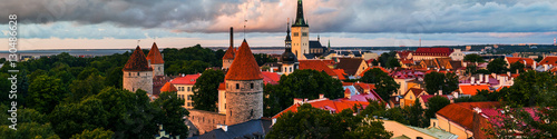 Tallinn, Estonia. Aerial view of old town