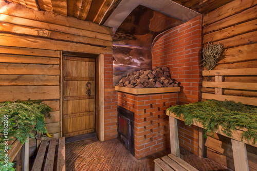 The wood-burning sauna - banya
