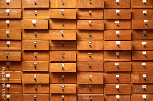 Wooden cabinet with drawers