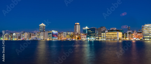 City Downtown at night. Izmir, Turkey