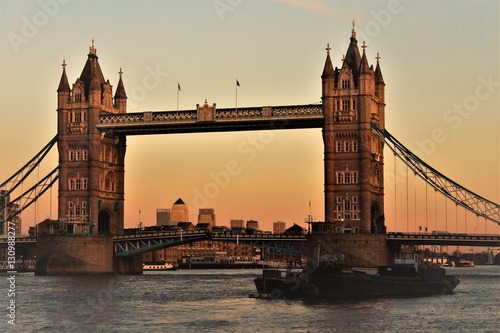 The famous Tower Bridge in London