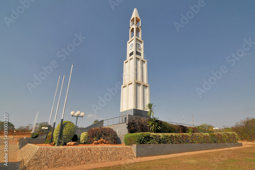 WWI and WWII war memorial tower in Lilongwe - the capital city of Malawi