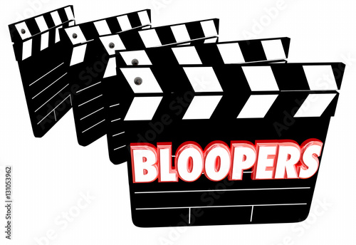 Bloopers Outtakes Mistakes Wrong Flubs Movie Clapper Boards 3d I