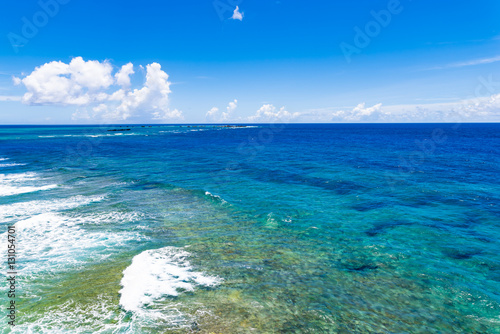 Sea, reef, landscape. Okinawa, Japan, Asia.