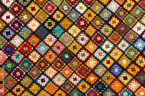 Granny square afghan