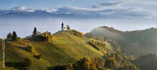 Autumn in the alps, Slovenia around the village Jamnik