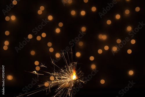 Christmas Background. Christmas Lights. The sparklers. Bengal li