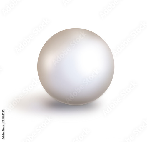 3D rendering of white green pearl