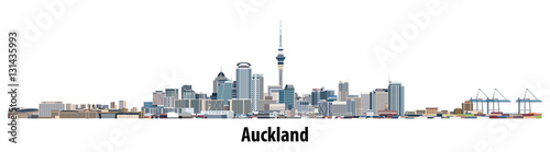 Auckland skyline vector illustration