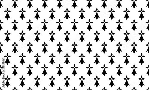 Black hermines - Breton symbols vector seamless pattern