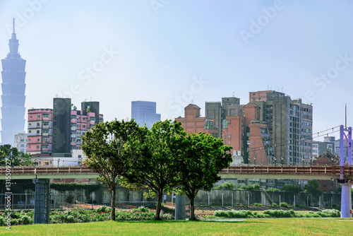 Cityscape of Taipei architecture