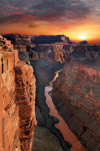 Grand canyon, Arizona. The Grand Canyon is a steep-sided canyon carved by the Colorado River in the state of Arizona.