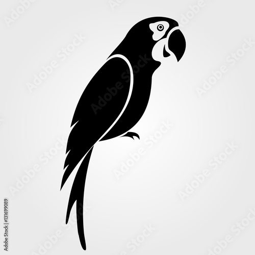 Parrot icon isolated on white background.