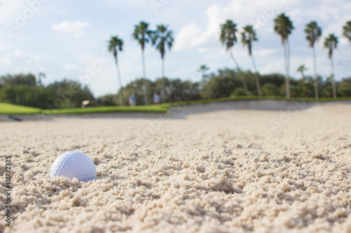 Golf Ball in Sand Trap 