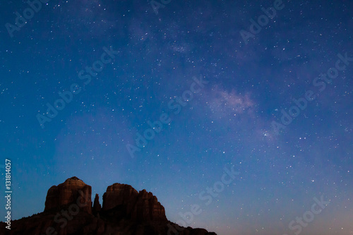 Milky Way and Stars Over Cathedral Rock Sedona Arizona