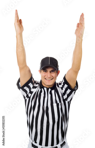 Referee: Football Official Signals a Touchdown