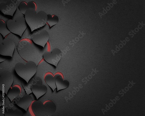 paper hearts valentine's day - 3D romantic card / background ( love , valentine , wedding )