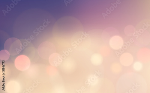 Abstract bokeh and lens flare pattern on rose quartz color blurred background (vector)