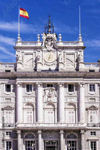 facade of the Royal Palace in Madrid
