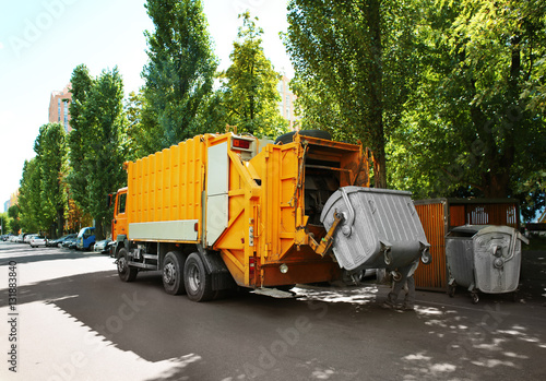 Garbage truck outdoor