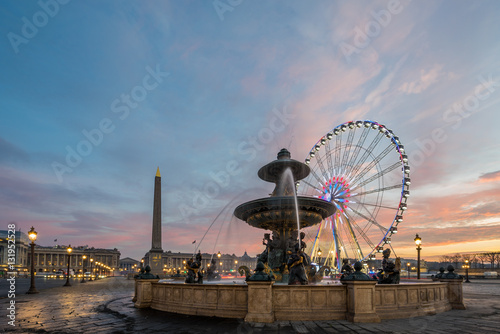 Fountain at Place de la Concorde in Paris