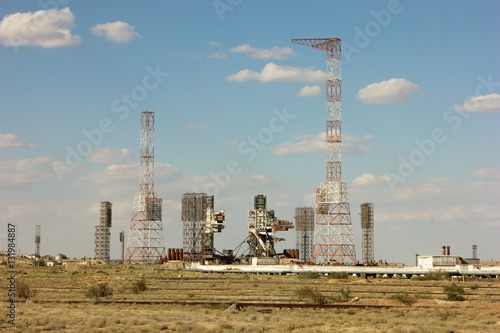 Baikonur Cosmodrome. Buran. Kazakhstan. the launch pad of the Space Shuttle Reusable