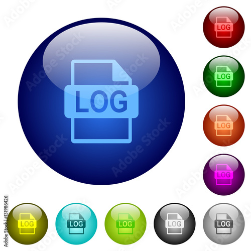 LOG file format color glass buttons