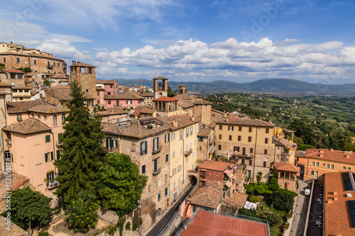 Perugia, Italy. The city and the surrounding countryside