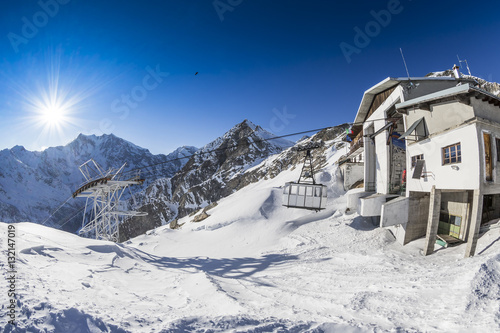 Macugnaga cableway arrive