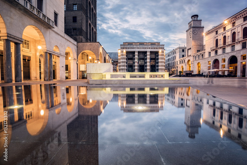 Vittoria Square at Dusk, Brescia, Italy