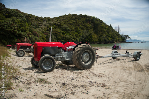 Massey Ferguson boat Tractors on the beach