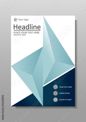 Book, journal, report cover design A4. Vector.