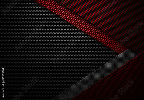 Abstract red black carbon fiber textured material design
