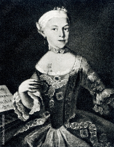 Maria Anna Mozart as a child (1763, by Lorenzoni?) 