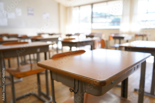 School classroom with blackboard