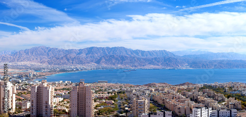 Eilat, Israel - Aerial image over the red sea