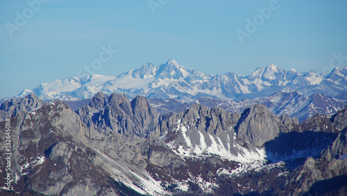 Grossglockner, the highest peak of Austria, seen from Italy