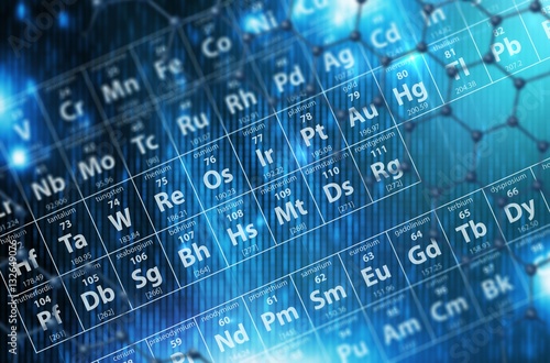 Periodic Table Blue Background