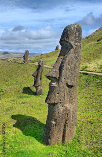 Moai statues on Easter Island 