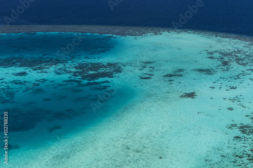 Coral Reef and detail of Atoll at Indian ocean