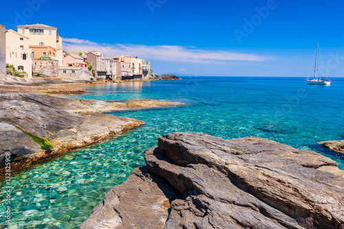 Coastline of Erbalunga Corsica