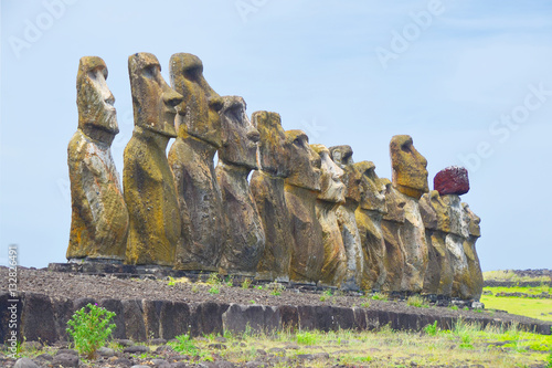 Moai statues on Easter Island 